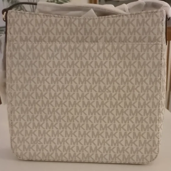 Michael Kors Beige Monogram Crossbody Bag - Picture 3 of 4